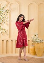 Floral Embroidered Shirt Dress