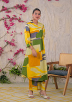 Multicolor Abstract Print Shirt-Style Co-ord Set