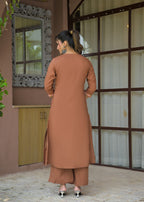 Floral Embroidered Anarkali Kurta with Dupatta & Bottom Set