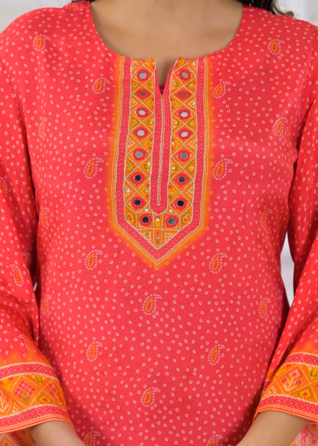 Bandhani Print Kurta Set