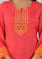 Bandhani Print Kurta Set