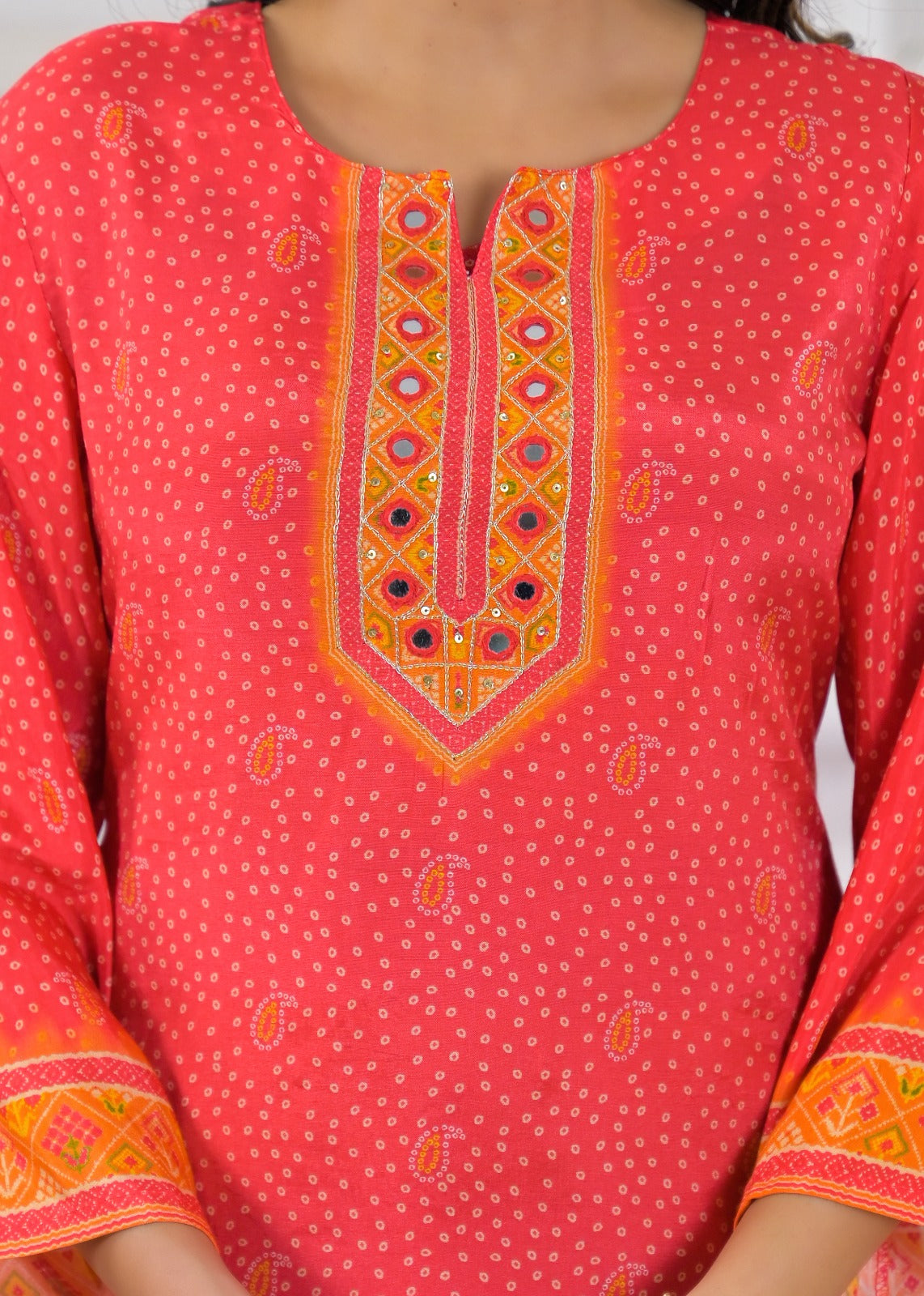 Bandhani Print Kurta Set