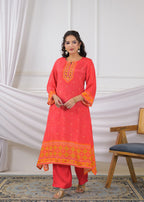 Bandhani Print Kurta Set