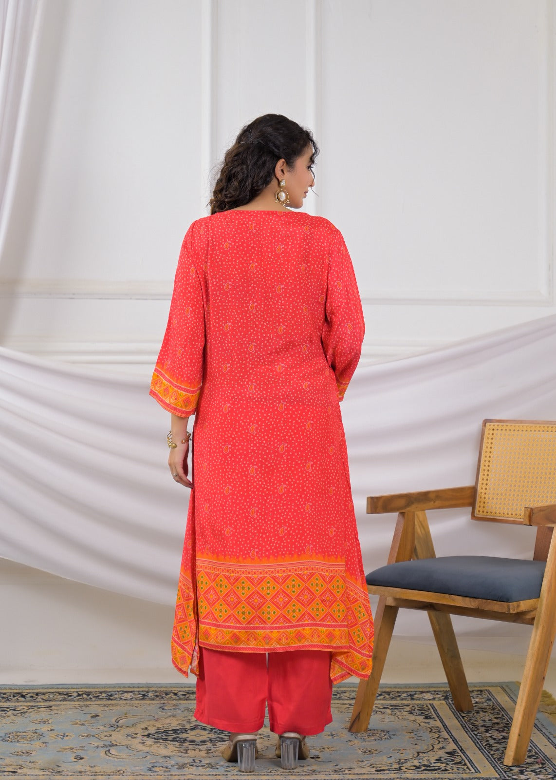 Bandhani Print Kurta Set