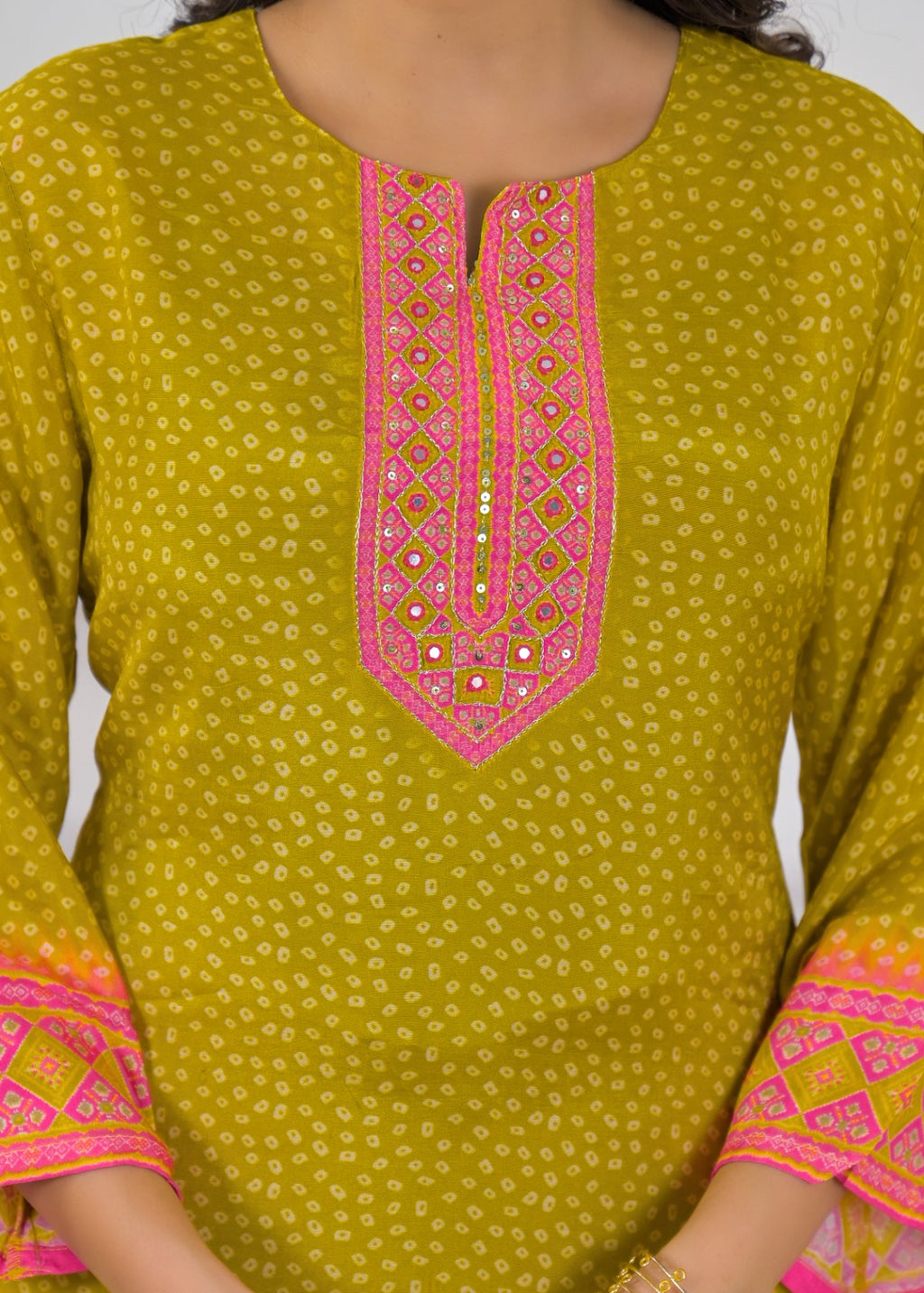 Bandhani Print Kurta Set
