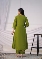 Floral Printed Anarkali Suit Set