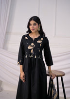 Floral Printed Anarkali Suit Set