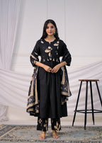 Floral Printed Anarkali Suit Set