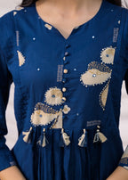 Floral Printed Anarkali Suit Set