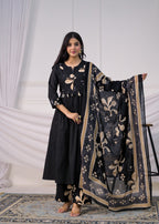 Floral Printed Anarkali Suit Set