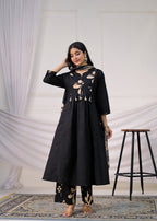 Floral Printed Anarkali Suit Set