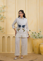 Embroidered Shirt with Slip Dress