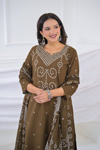 Bandhani Printed 3-Piece Kurta Set with Dupatta