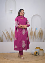 Embroidered Straight Kurta Set