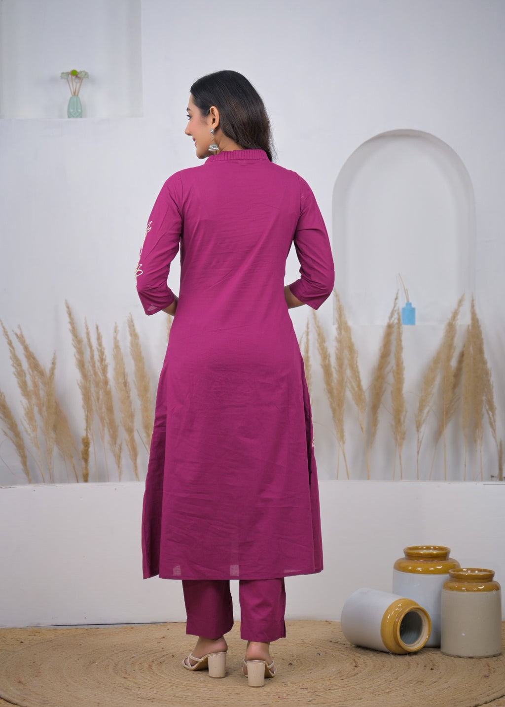 Embroidered Straight Kurta Set