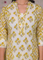 Printed Straight Kurta Pant Set with Dupatta