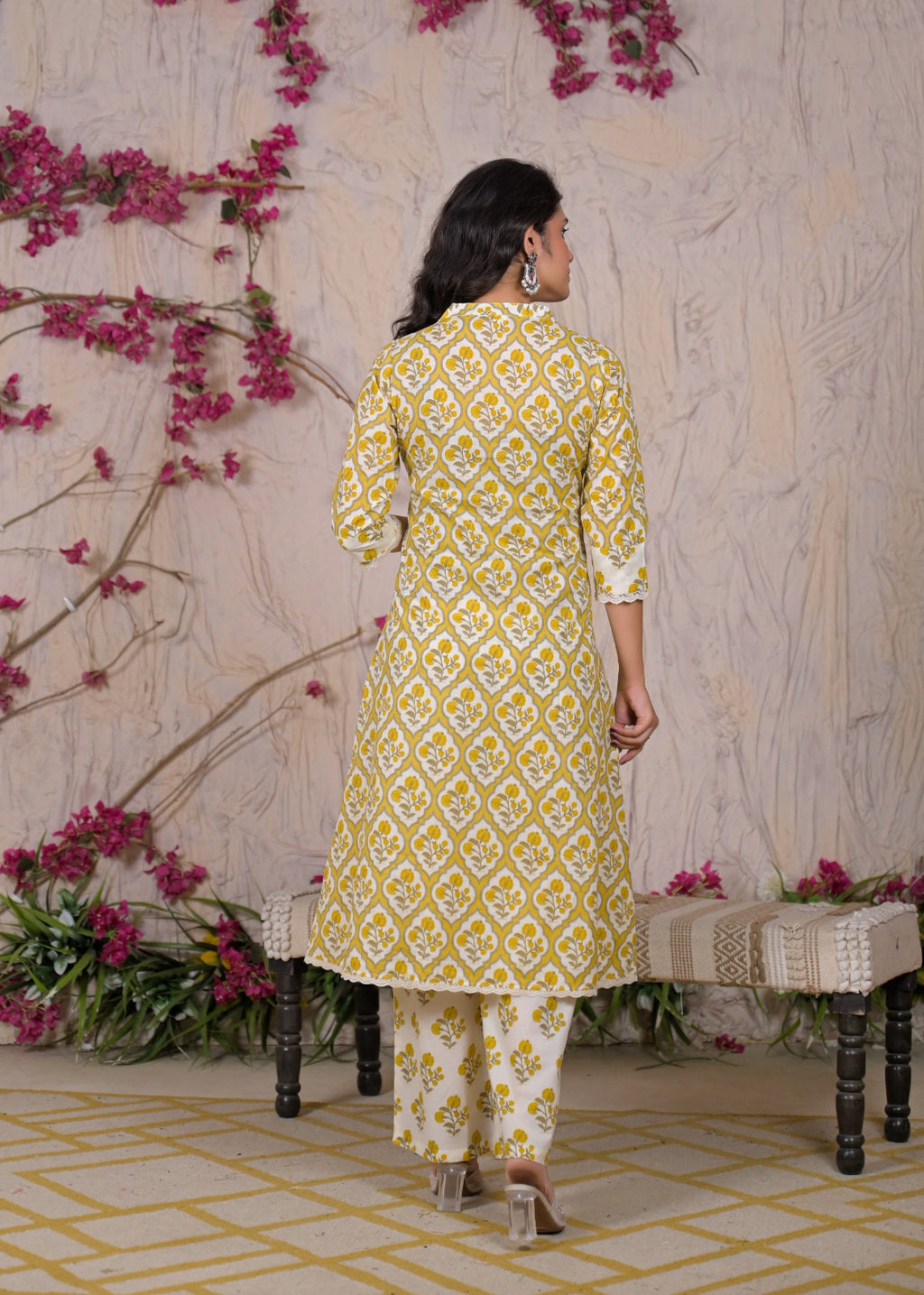 Printed Straight Kurta Pant Set with Dupatta