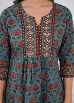 Women Yoke Embroidered 3-Piece Kurta Pant Set