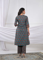 Women Yoke Embroidered 3-Piece Kurta Pant Set