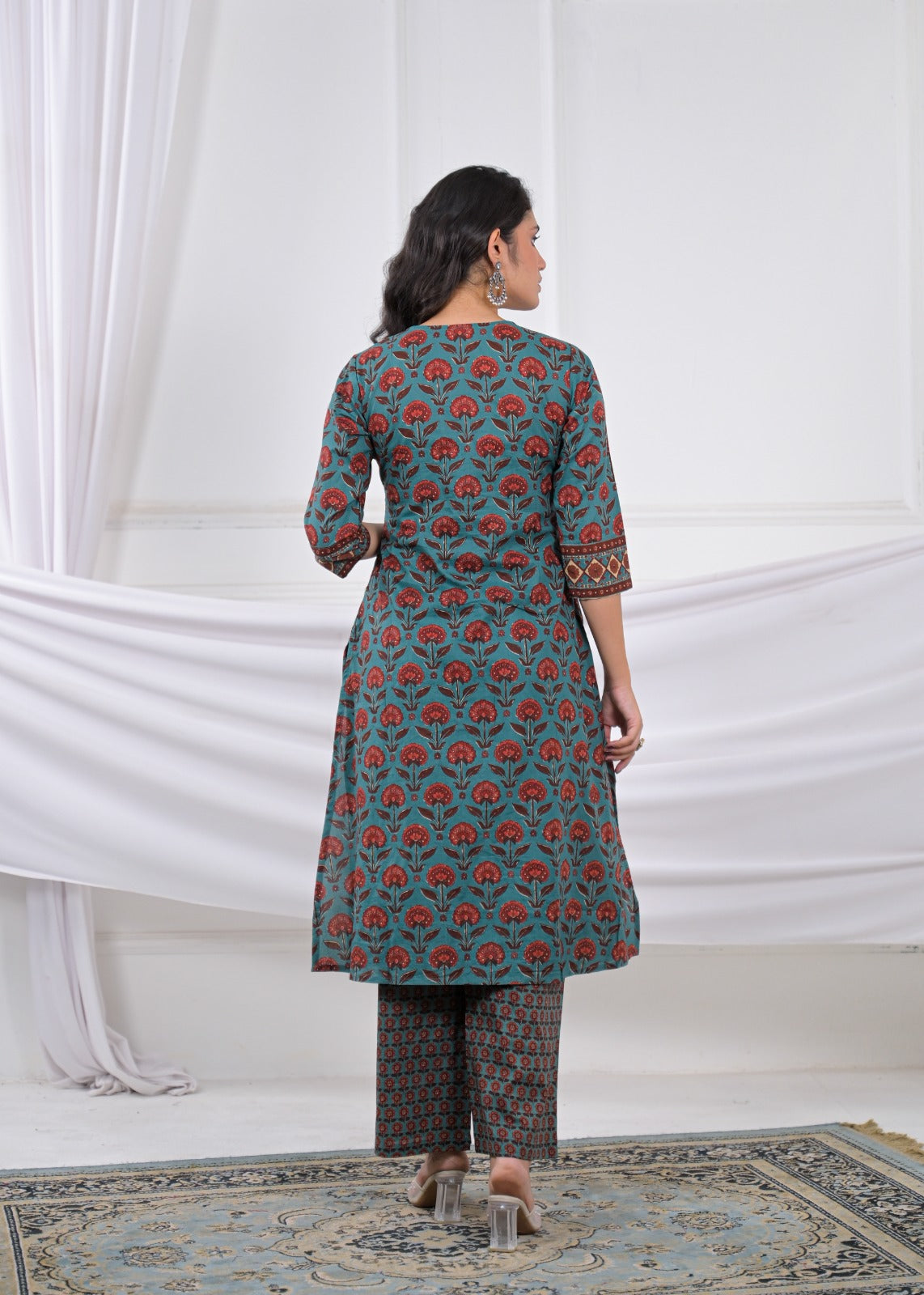 Women Yoke Embroidered 3-Piece Kurta Pant Set