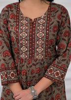 Women Yoke Embroidered 3-Piece Kurta Pant Set