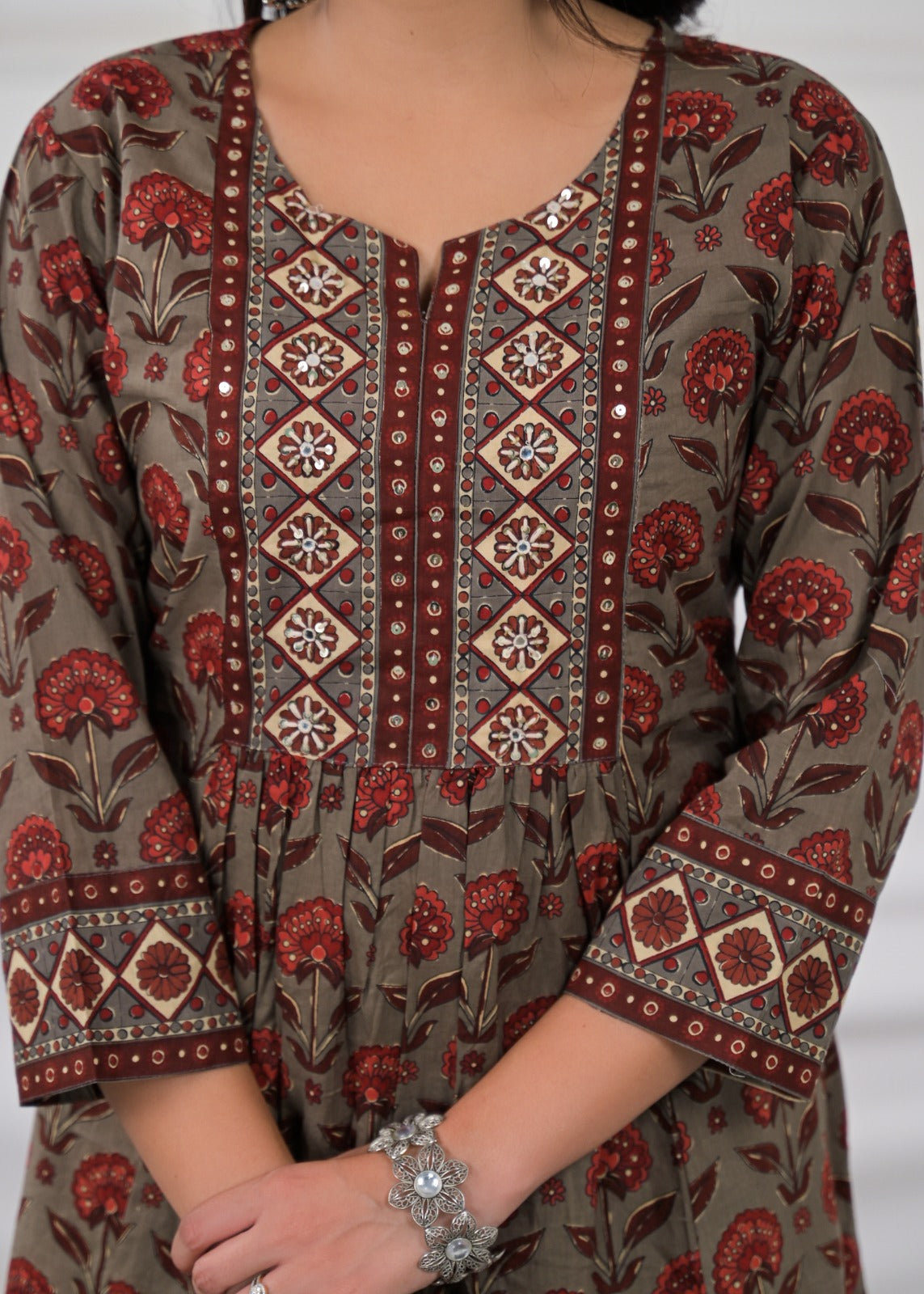 Women Yoke Embroidered 3-Piece Kurta Pant Set