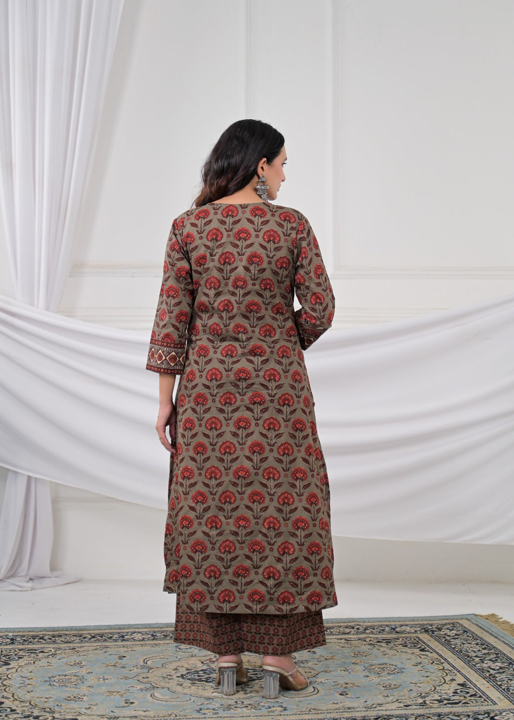 Women Yoke Embroidered 3-Piece Kurta Pant Set