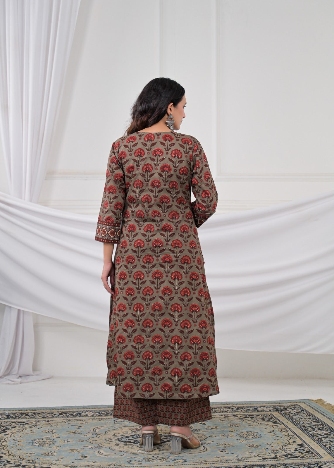Women Yoke Embroidered 3-Piece Kurta Pant Set