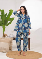 Women Abstract Leaf Print 2-Piece Co-Ord Set