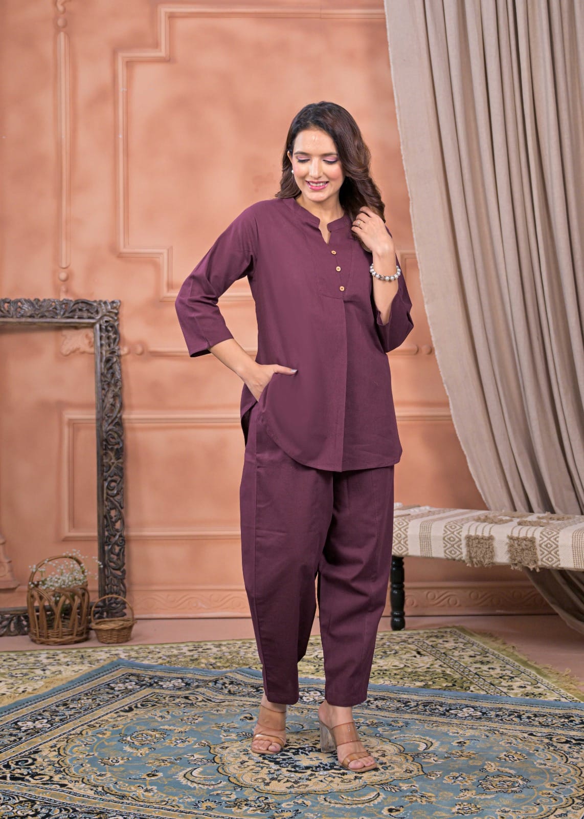 The Relaxed Slub Tunic & Tapered Trouser Co-Ord Set