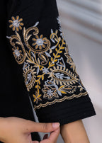 Embroidered Kurta with Printed Dupatta