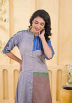 Contemporary Paneled High-Low 2 Piece Co-ord Set