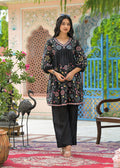 Floral Embroidered Peplum Kurta Pant Set