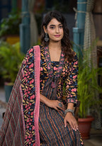 Printed Straight Kurta Pant Dupatta Set
