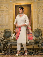 Printed Straight Kurta Pant Dupatta Set