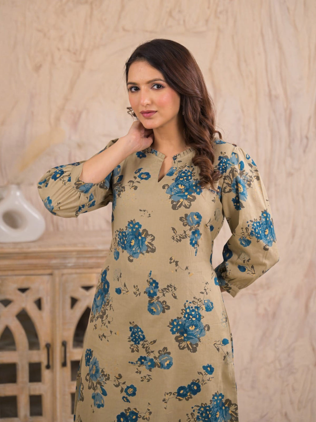 Floral Printed Straight Kurta Pant Set