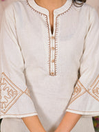 Embroidered Straight Kurta Pant Set