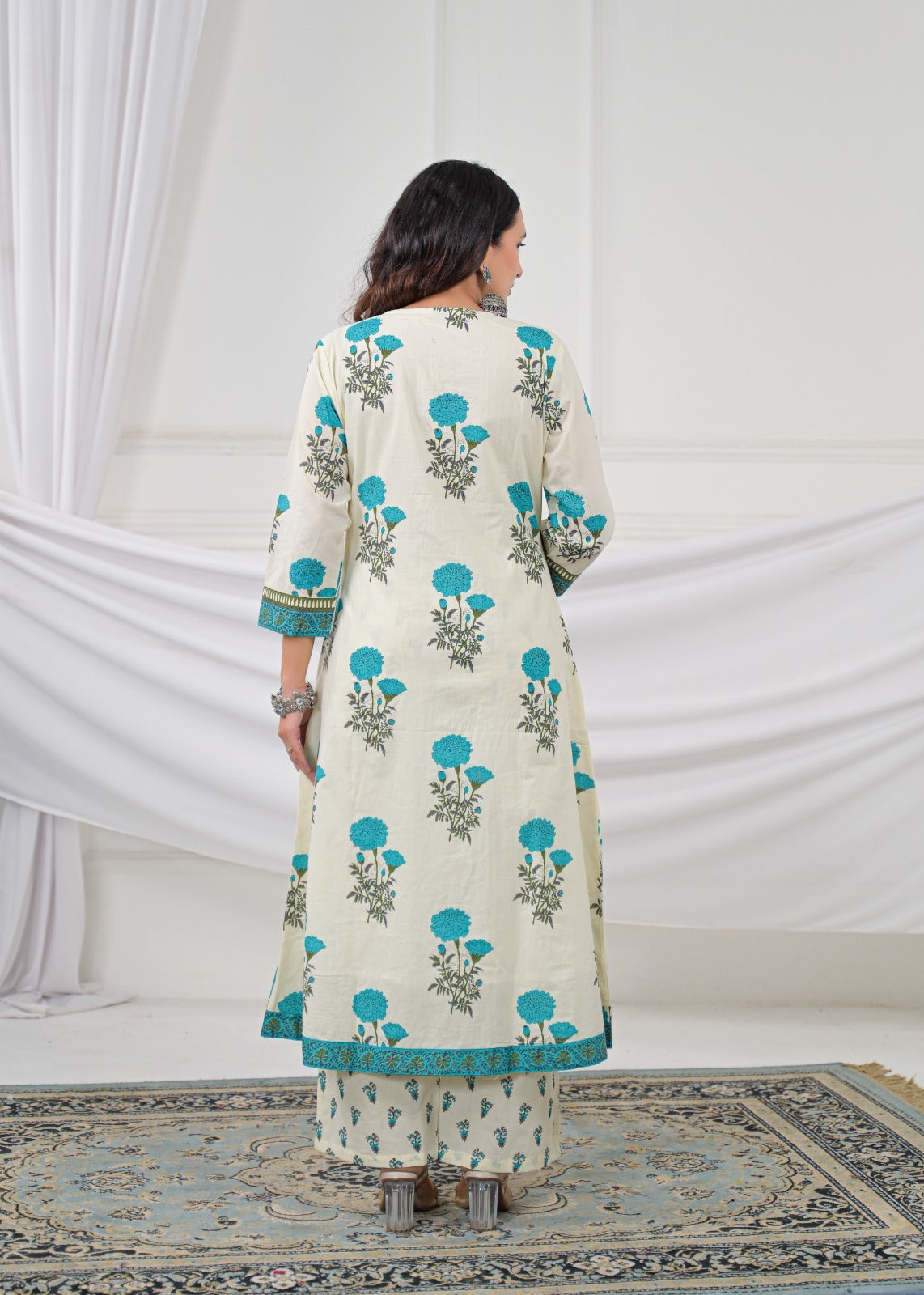 Floral Printed Anarkali Kurta Set
