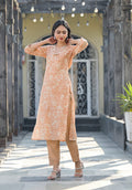 Floral Printed Straight Kurta Pant Set