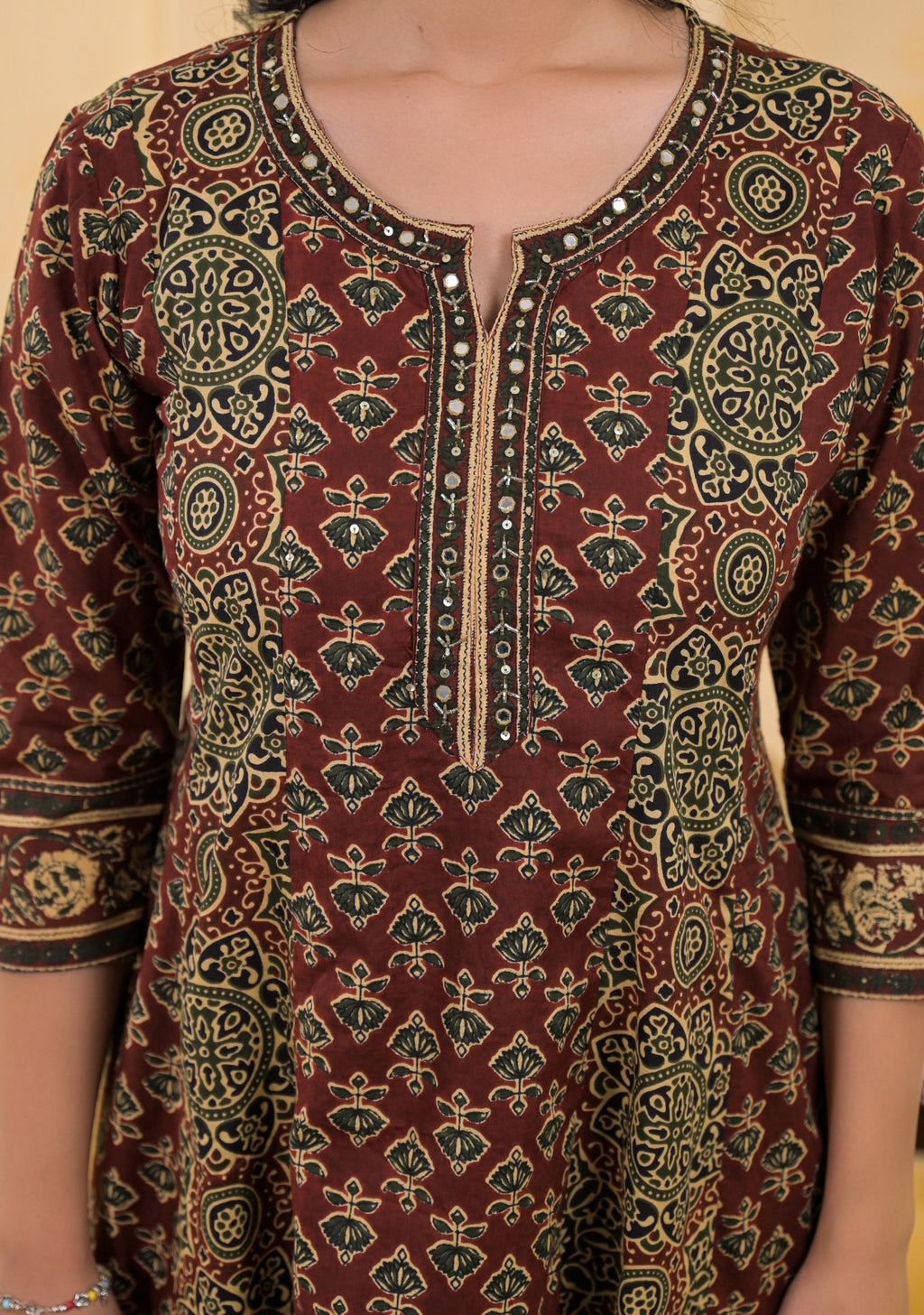 Traditional Ethnic Printed Flared 3-Piece Cotton Kurta Suit Set with Dupatta