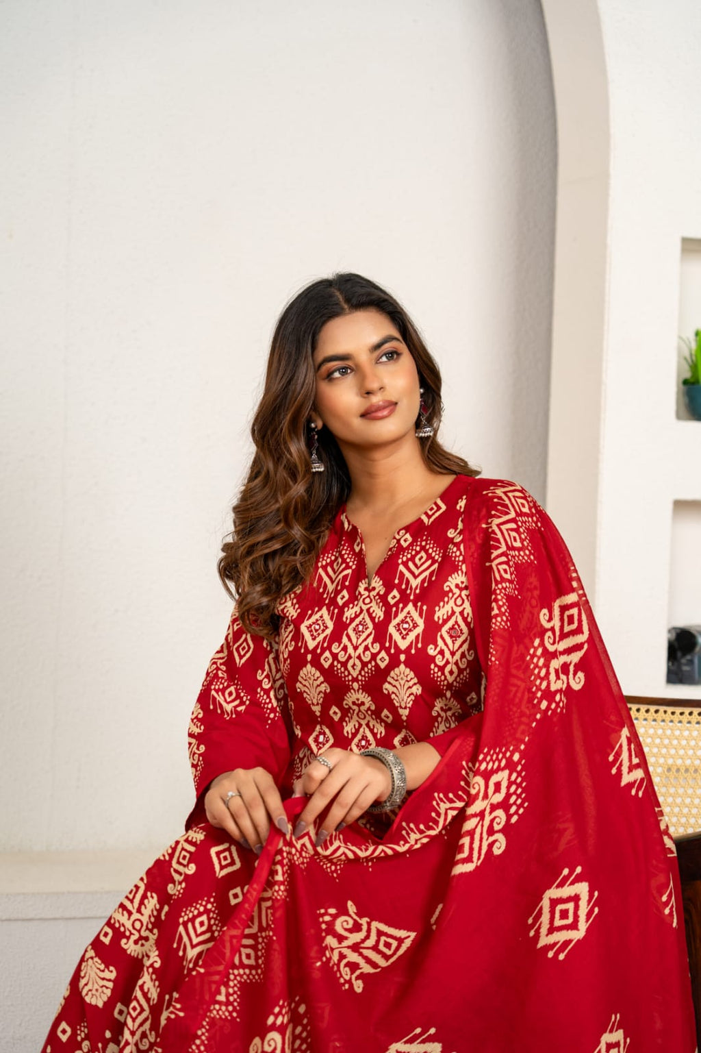 Geometric Printed Kurta Sharara with Dupatta Set
