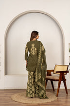 Geometric Printed Kurta Sharara with Dupatta Set