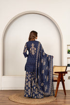 Geometric Printed Kurta Sharara with Dupatta Set