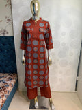Printed Straight Kurta with Palazzo Pant Set 9956