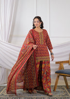 Floral Printed Sharara Suit Set