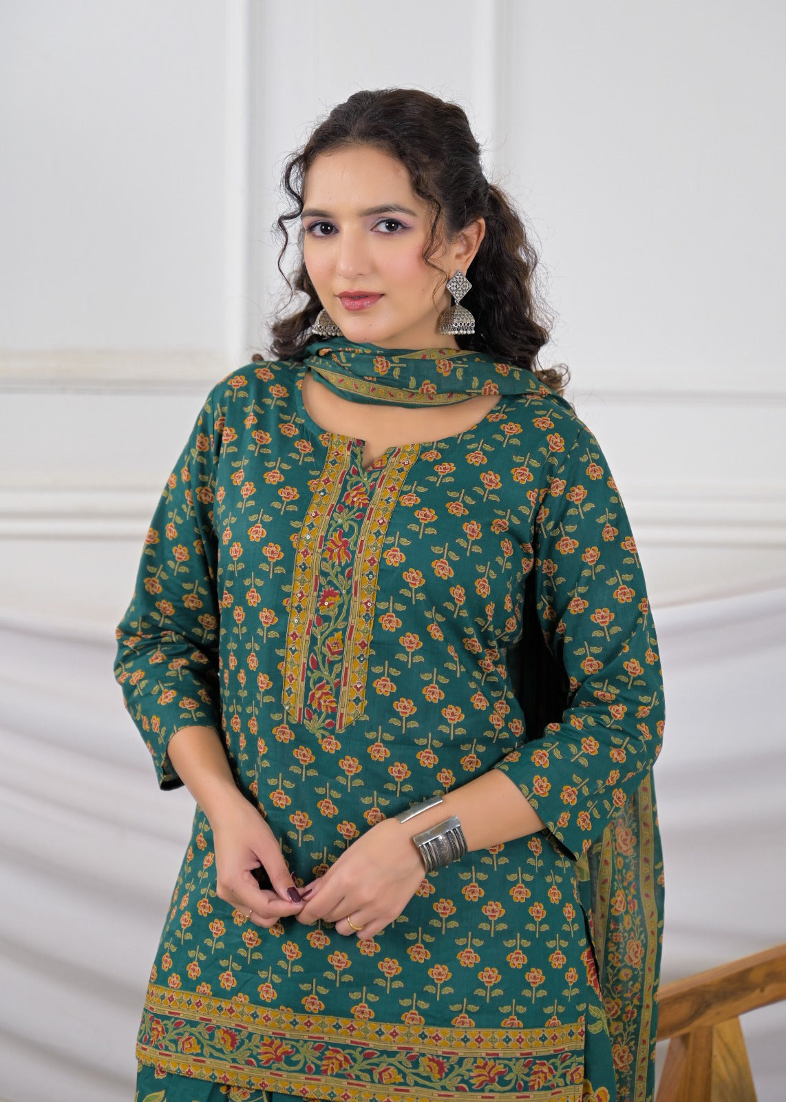 Floral Printed Sharara Suit Set