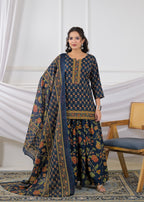 Floral Printed Sharara Suit Set