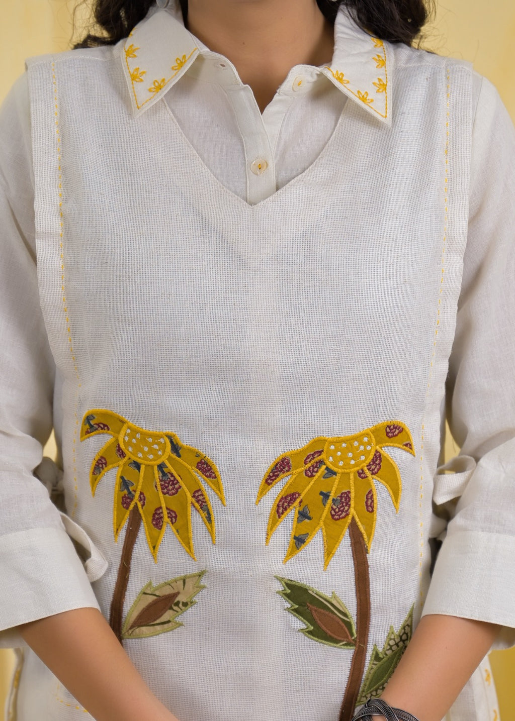 Embroidered Shirt with Slip Dress