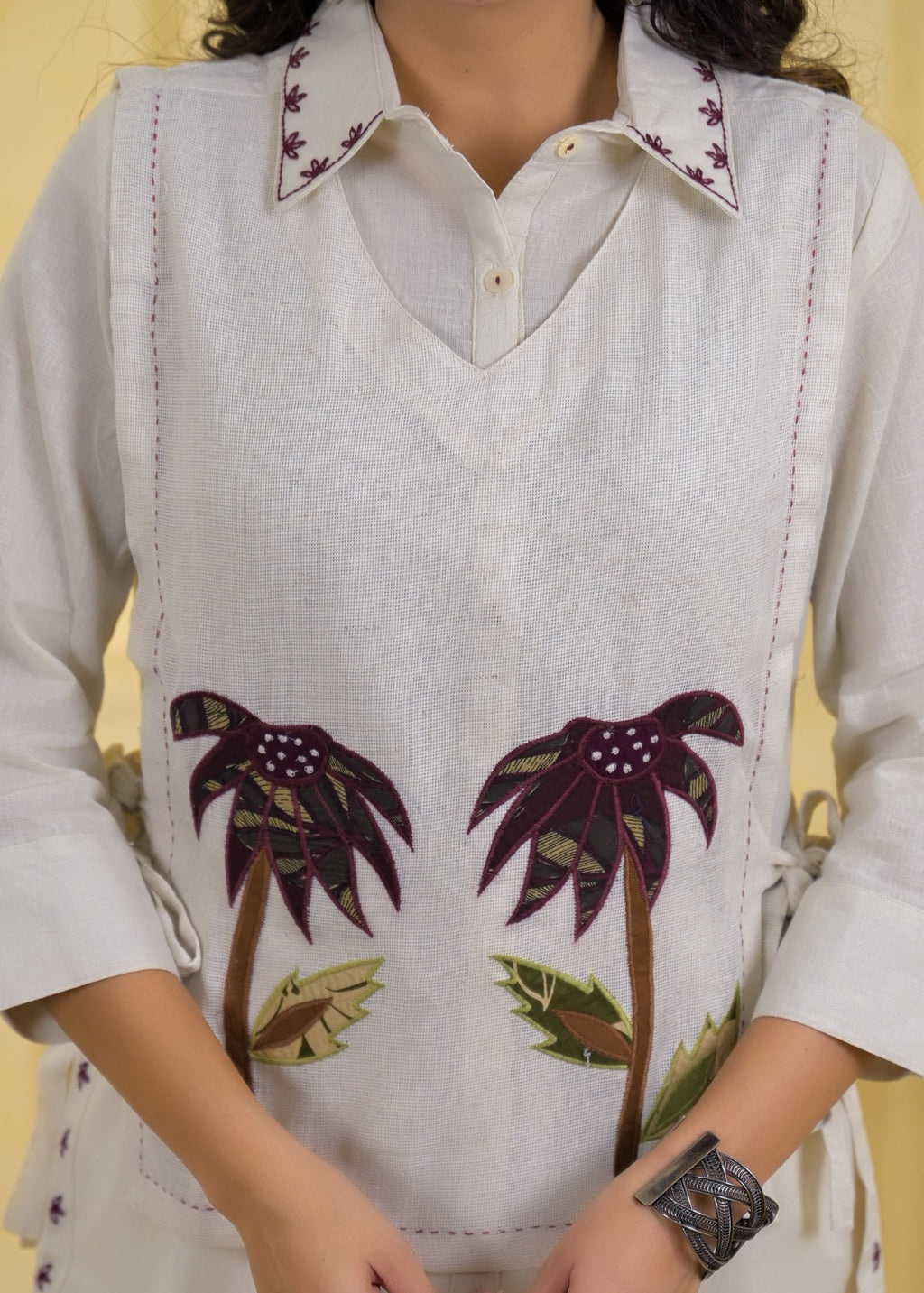 Embroidered Shirt with Slip Dress