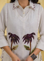 Embroidered Shirt with Slip Dress
